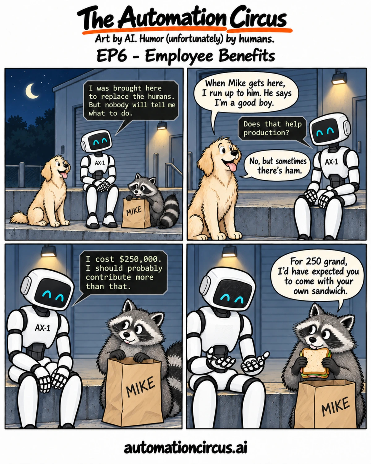 EP06 — Employee Benefits. Complete four-panel strip.